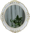 Hanging Wall Mirrors, Decorative Mirrors, Vintage Multi-Functional Mirror, Living Room, Bedroom, Bathroom,13" W x 15" L, Golden White