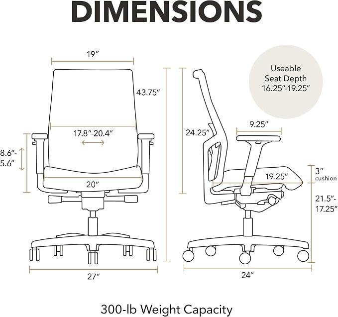 HON Ignition 2.0 Ergonomic Office Chair, Lumbar Support, Desk Chair, Black Ergonomic office desk chair with lumbar support, adjustable arms, office decor, workstation comfort for focused productivity
